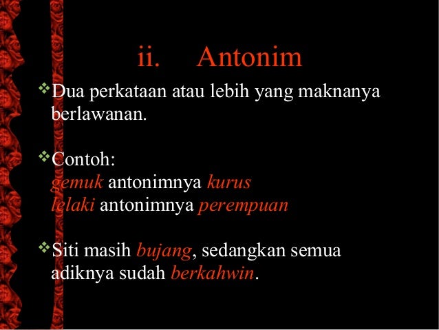 Contoh Antonim Homonim - Contoh 36