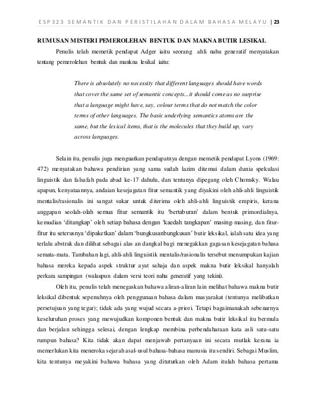 Semantik Dan Peristilahan