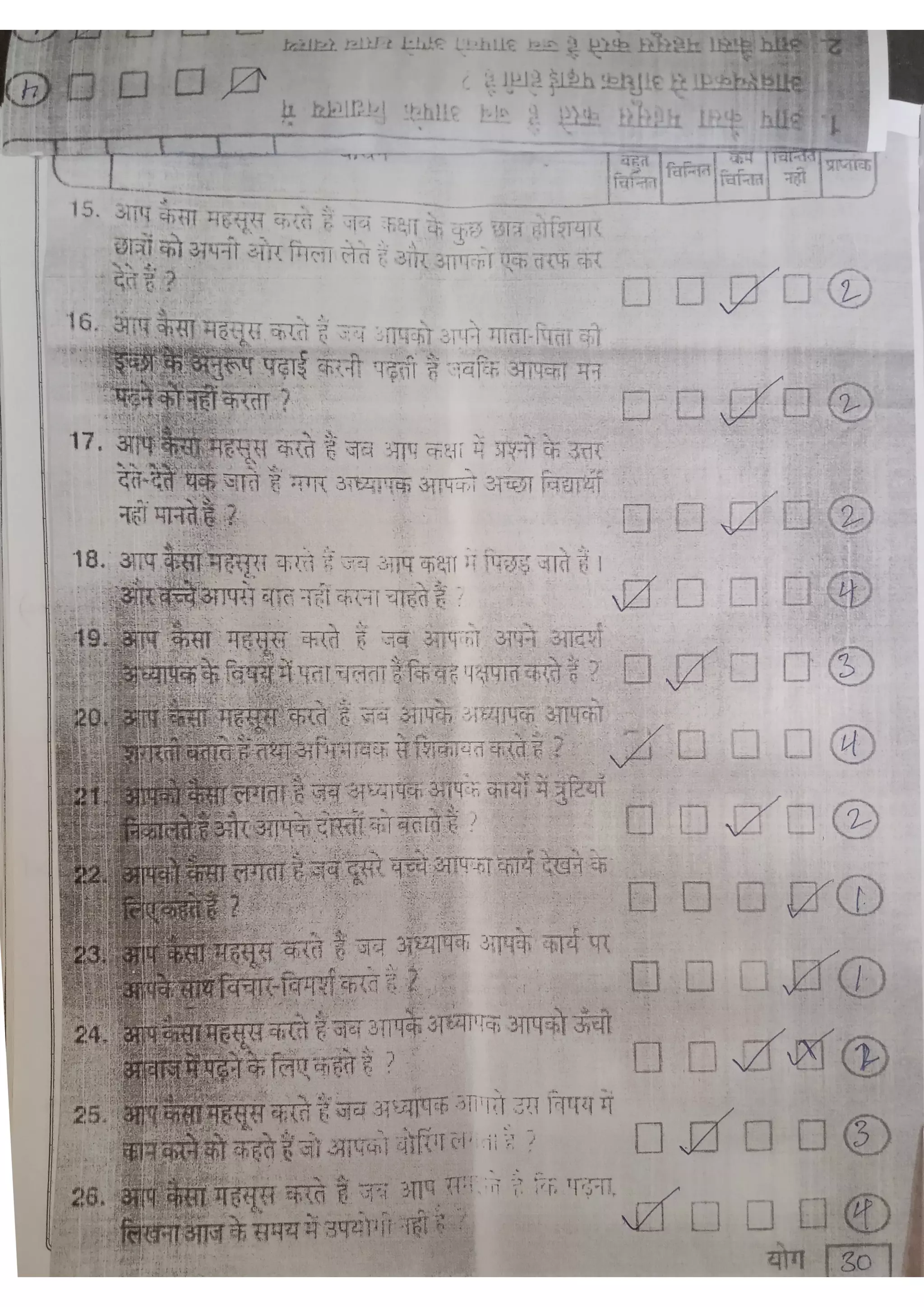 Test - Sema Rani's Stress Inventory for School Students - SISS | PDF