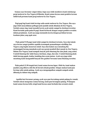 Semasa saya berumur empat tahun | DOCX