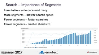4
01
Search – Importance of Segments
Immutable – write once read many
More segments – slower search speed
Fewer segments – faster searches
Fewer segments – smaller shard size
 