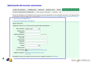 Optimización del anuncio: extensiones 
