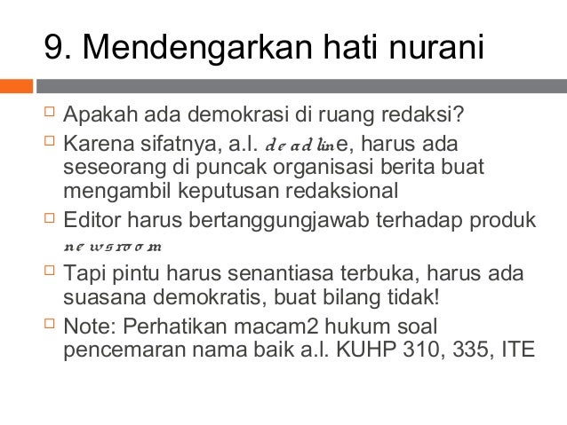 Sepuluh Elemen Jurnalisme