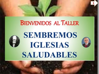 BIENVENIDOS AL TALLER
SEMBREMOS
IGLESIAS
SALUDABLES
1
 