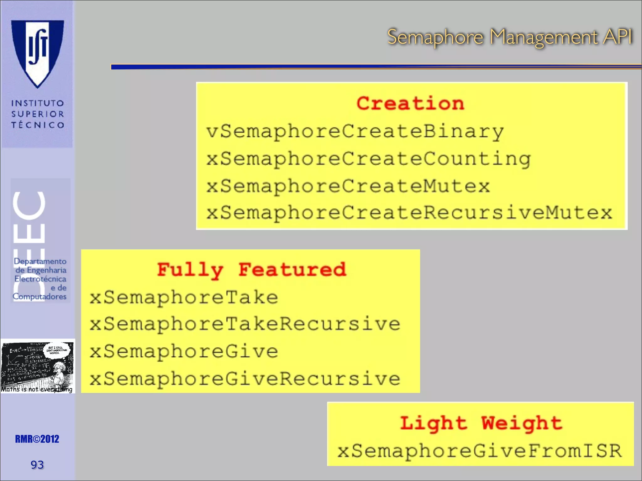 Semaphore Management API

Maths is not everything

RMR©2012

93

 
