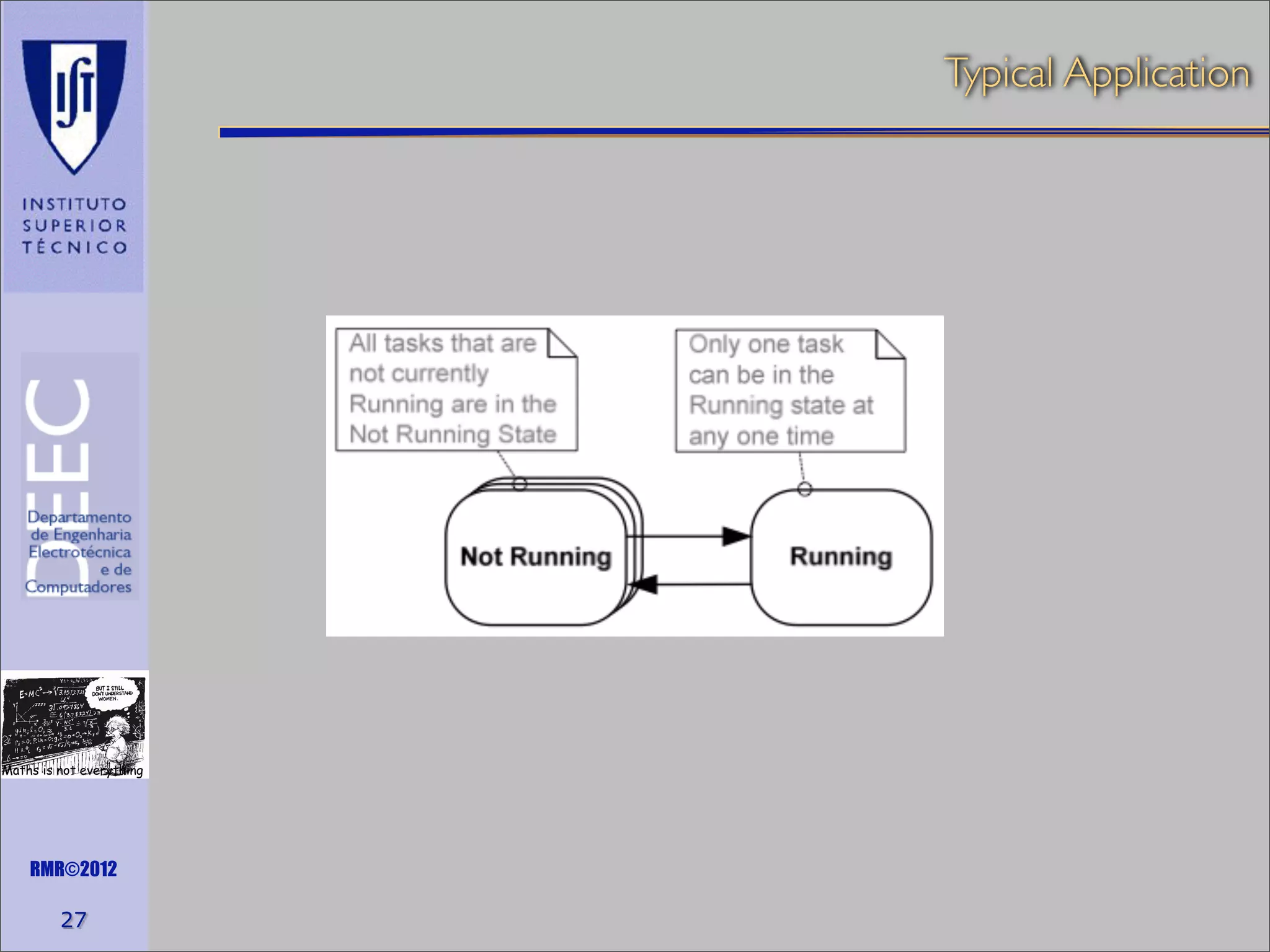 Typical Application

Maths is not everything

RMR©2012

27

 