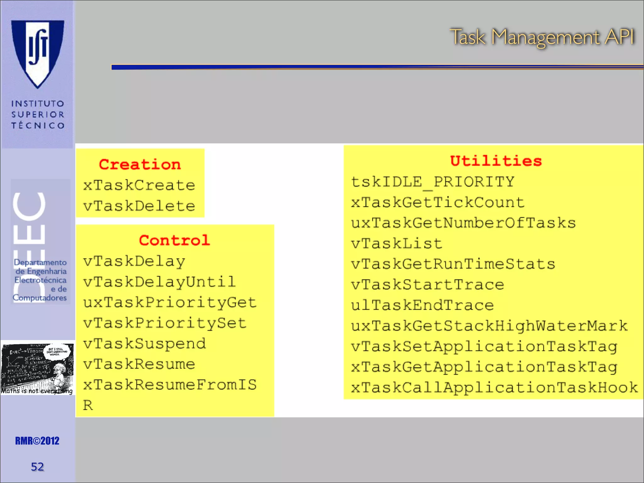 Task Management API

Maths is not everything

RMR©2012

52

 