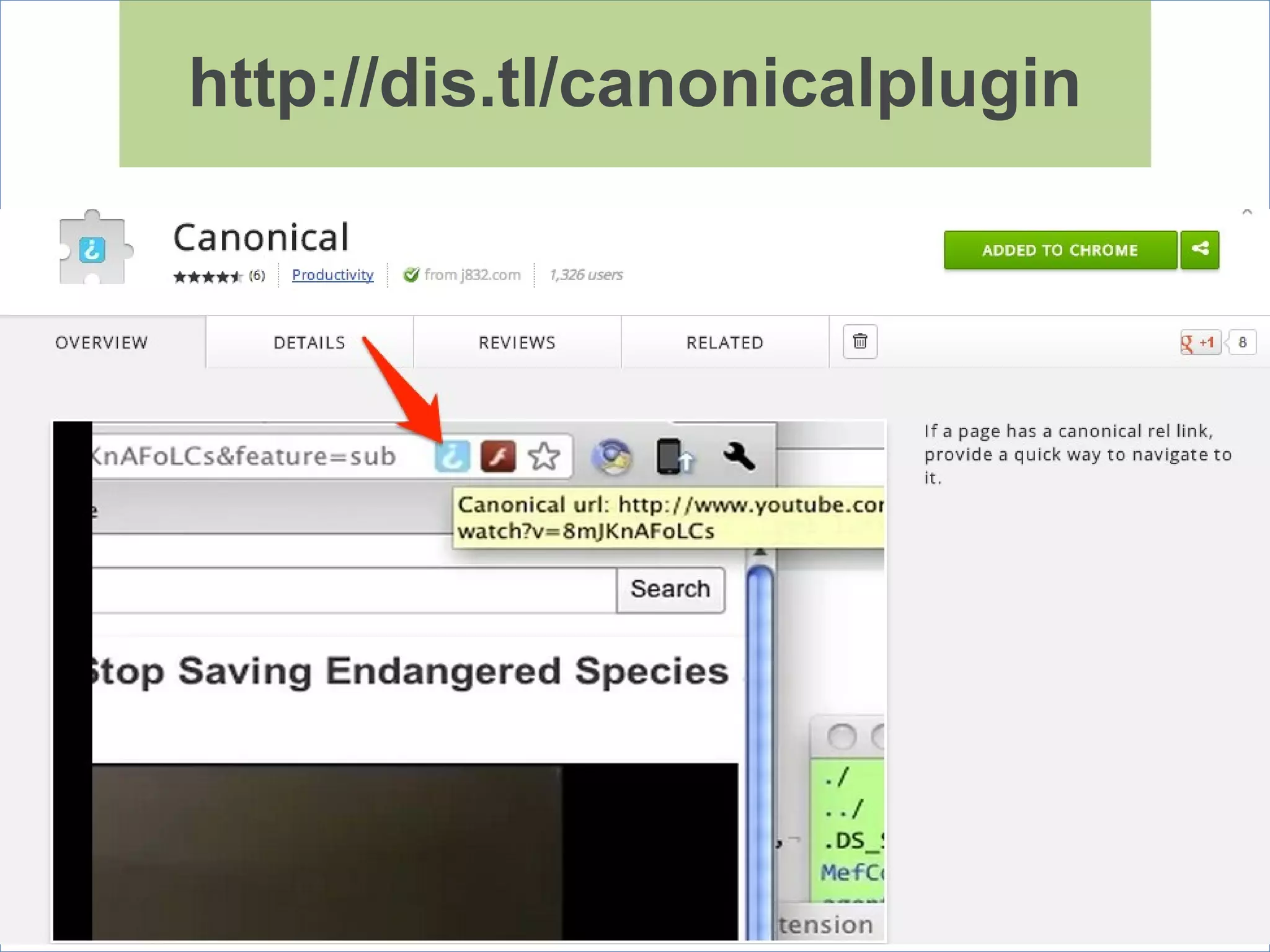 http://dis.tl/canonicalplugin