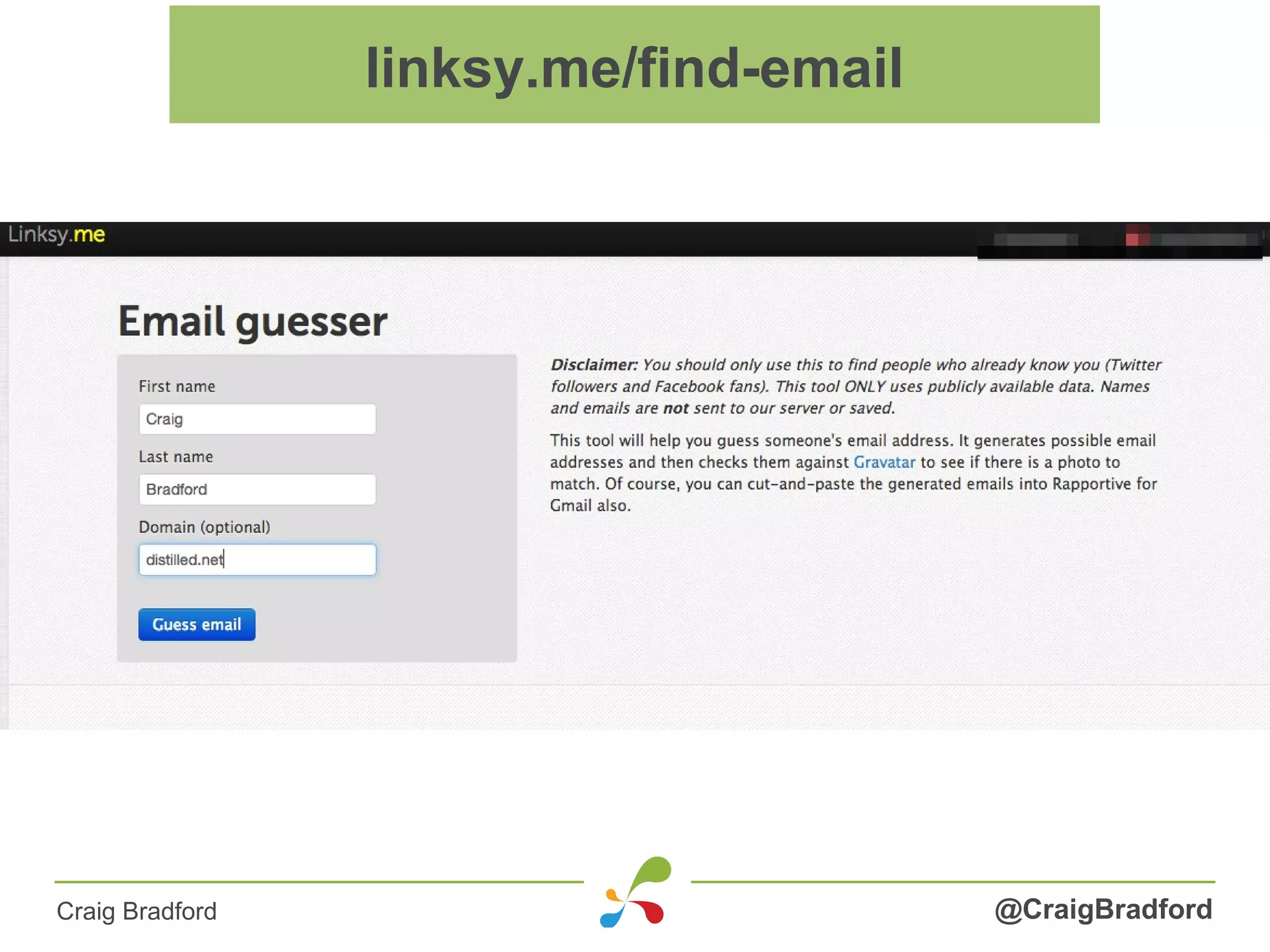 @CraigBradfordCraig Bradford
linksy.me/find-email