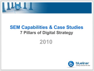 SEM Capabilities & Case Studies 7 Pillars of Digital Strategy 2010   