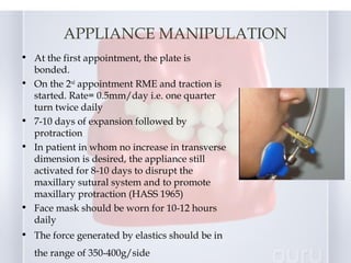Face Mask Rme early treatment of class III malocclusion | PPT