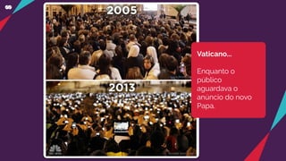 Vaticano...
Enquanto o
público
aguardava o
anúncio do novo
Papa.
 