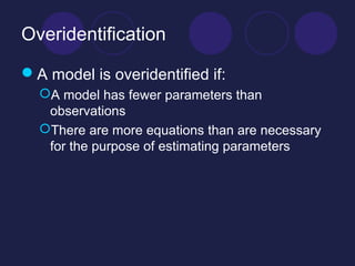 Overidentification SEM | PPT