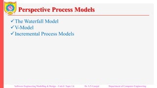 Perspective Process Model Types Software Engineering Perspective Process Models | PDF