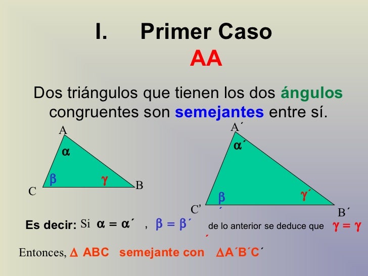 Resultado de imagen para ejemplos de criterio de semejanza de triangulo