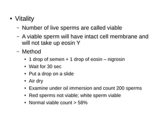 Semen analysis | PPT