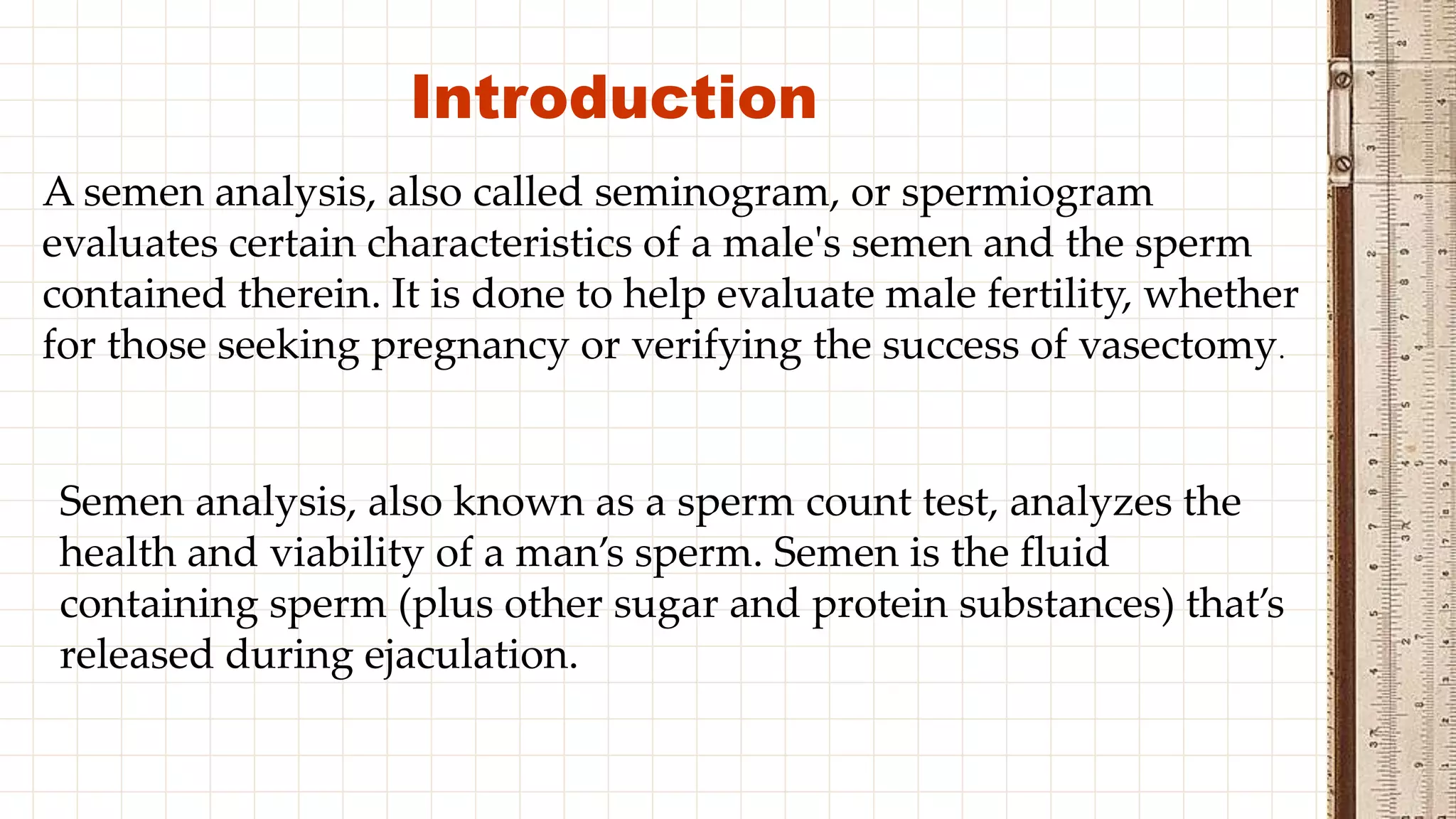 Semen analysis - medical information