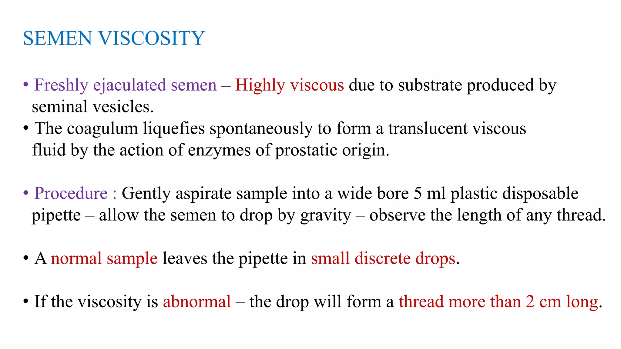 Semen analysis Latest WHO (2010) | PPTX