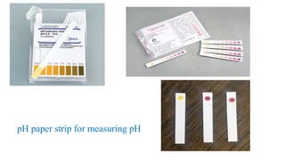 pH paper strip for measuring pH
 