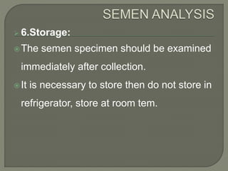 Semn Folder Semen examination | PPTX