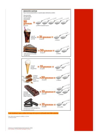 Vale lembrar: uma colher de sopa de açucar refinado€tem 100 calorias
Fonte: folha on-line matéria de GABRIELA CUPANI
€da Folha de S.Paulo




  Escrito por Claudete Nyarady Nutricionista às 13h38
[ (0) Comente ] [ envie esta mensagem ] [ link ]
 