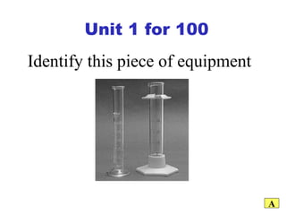 Identify this piece of equipment A Unit 1 for 100 