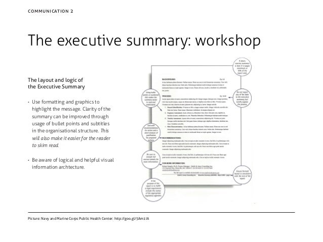 formatting executive summary