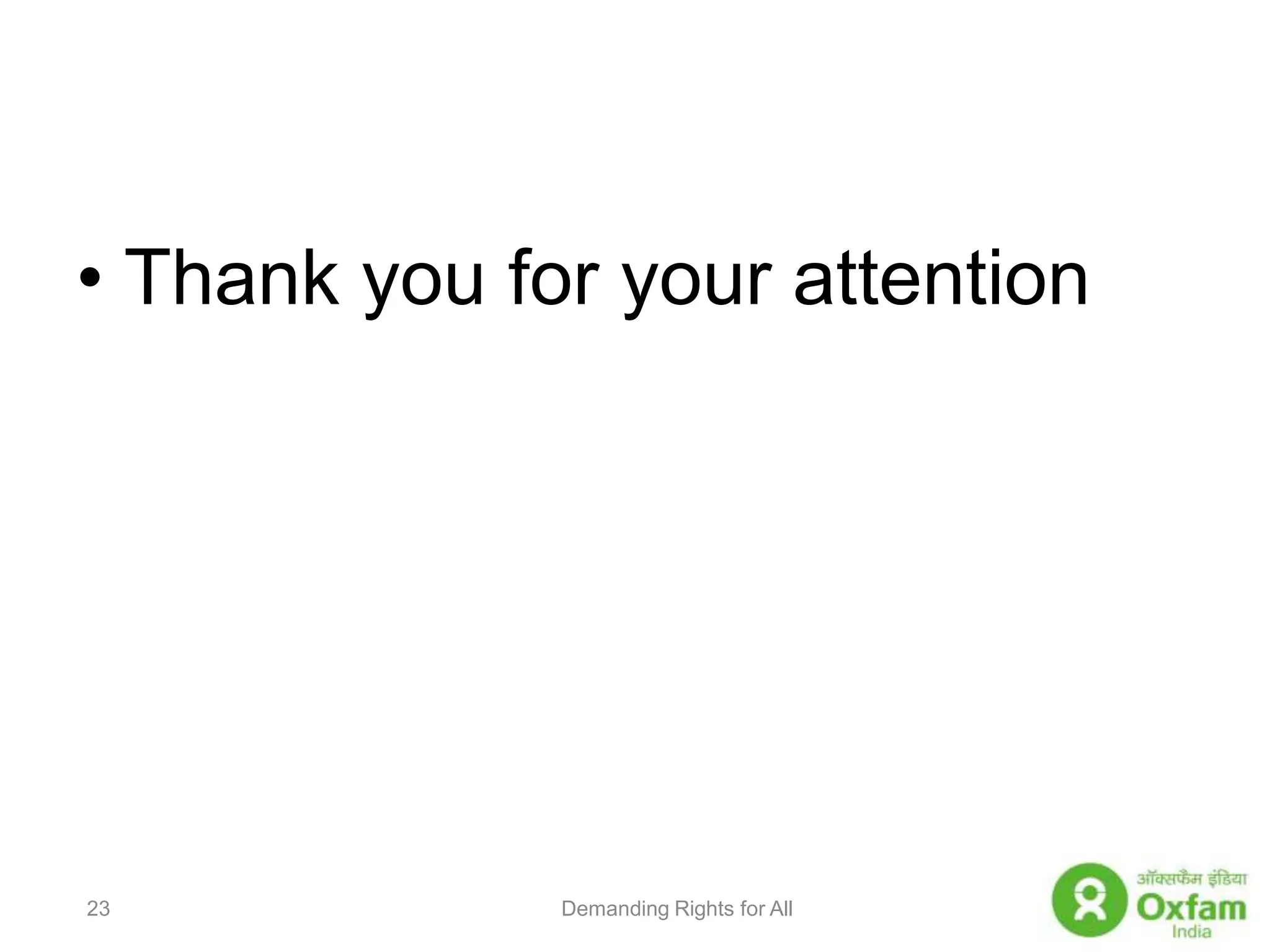 Thank you for your attentionDemanding Rights for All23
