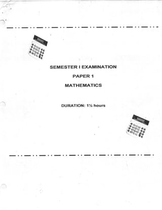 CSEC Mathematics Paper 01