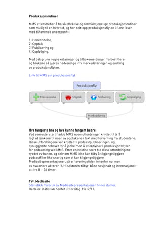 Multimediesenterets semesterrapport høst 2011