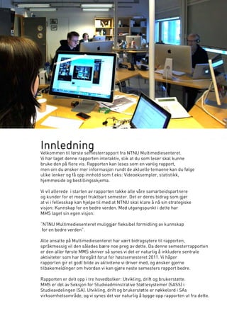 Multimediesenterets semesterrapport høst 2011