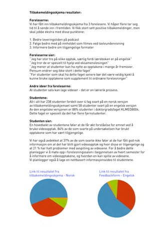 Multimediesenterets semesterrapport høst 2011