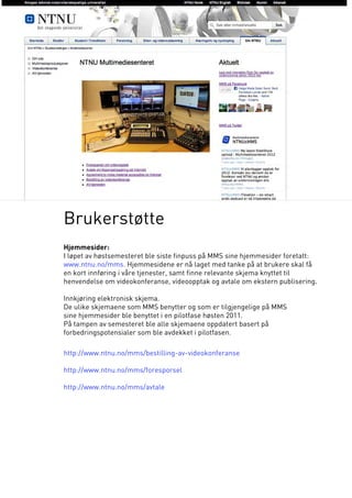 Multimediesenterets semesterrapport høst 2011