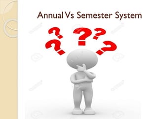 AnnualVs Semester System
 