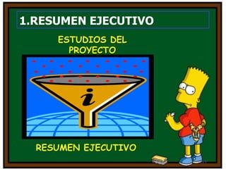 1.RESUMEN EJECUTIVO
119
ESTUDIOS DEL
PROYECTO
RESUMEN EJECUTIVO
 