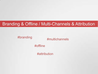 Branding & Offline / Multi-Channels & Attribution
#branding
#offline
#multichannels
#attribution
 