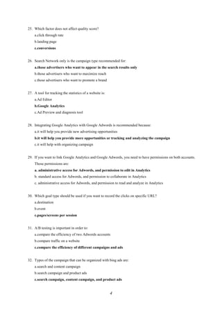 SEM Exam - 50 Questions with answers | PDF