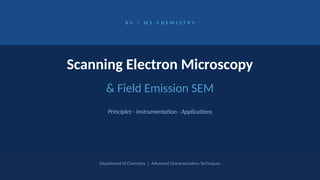 Comprehensive Guide to Scanning Electron Microscopy and Field Emission ...