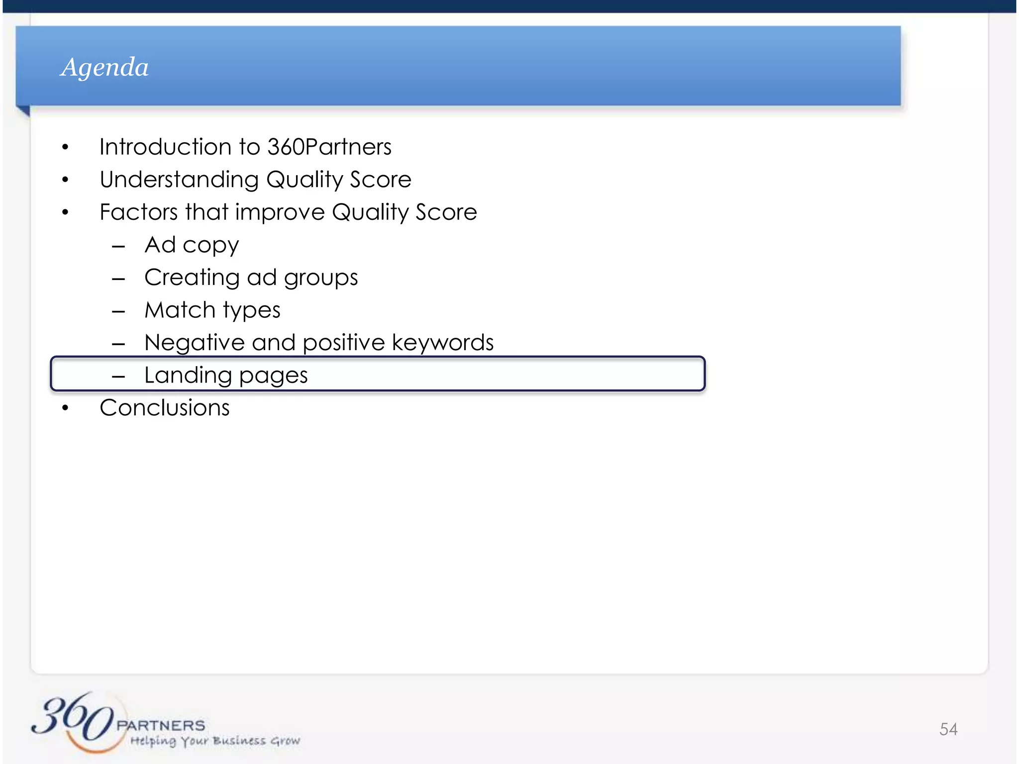 Many “Lazy” Search Marketers Overly Rely on Phrase and Broad Match360Partners ObservationsEasy to set up a few keywords and “let Google do the rest”Cast a very wide netQuestionWhat are the disadvantages of this strategy?Example Analysis of Spend by Match Type43