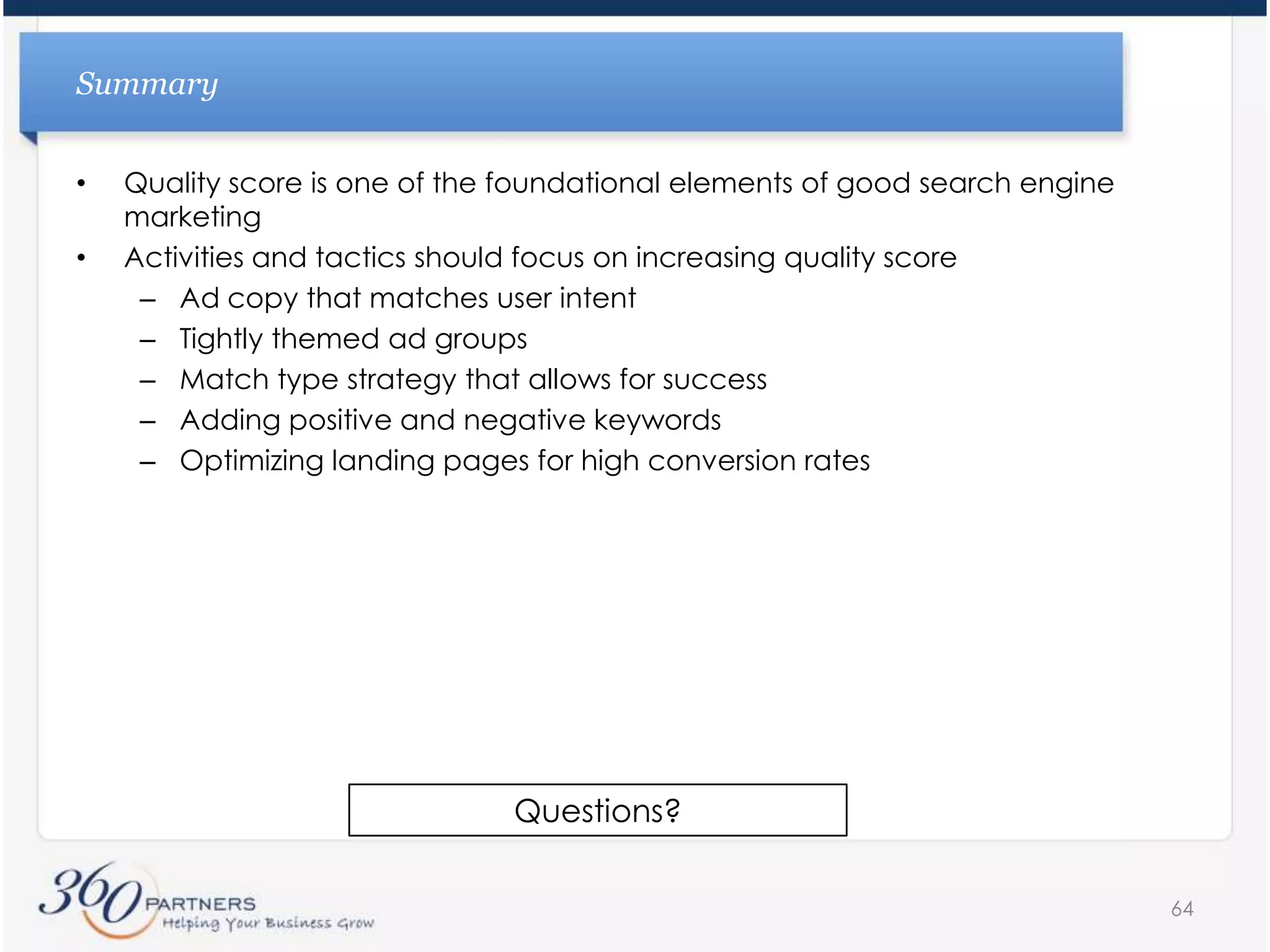 Example: Search Query Report53