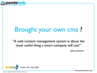 SEMforSMB US 2008 - Building a website in 3 minutes