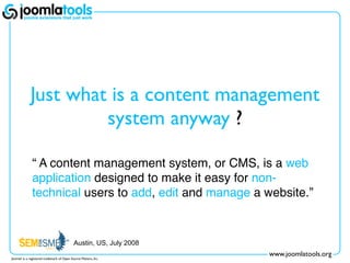 SEMforSMB US 2008 - Building a website in 3 minutes