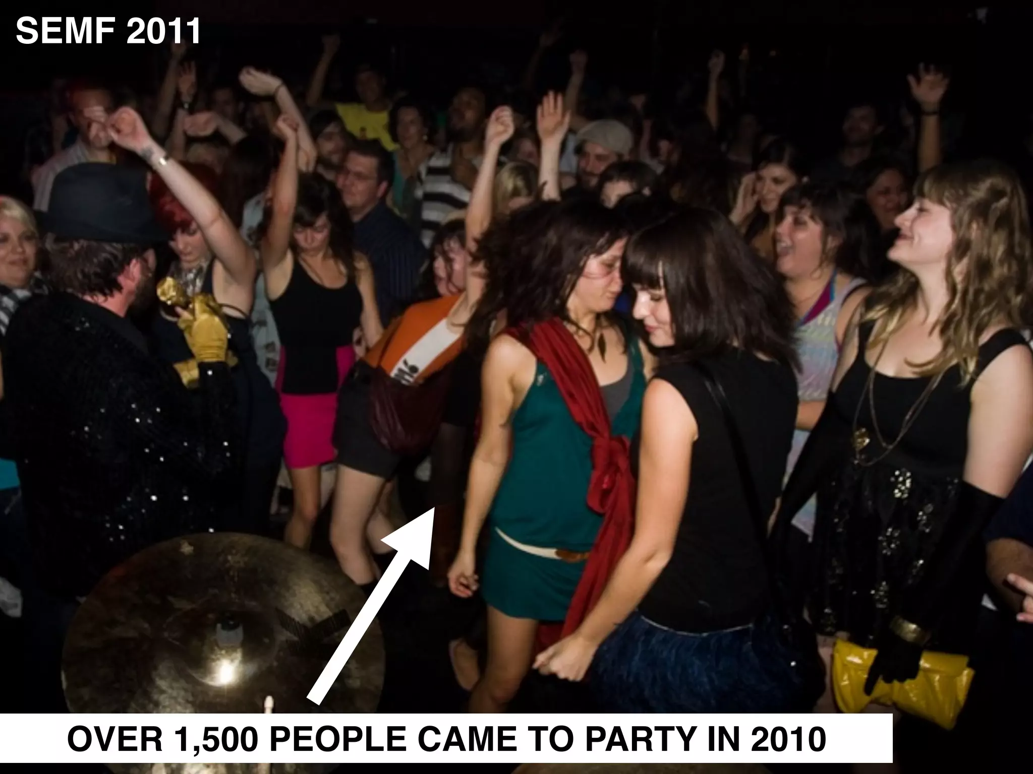 SEMF 2011




  OVER 1,500 PEOPLE CAME TO PARTY IN 2010
 