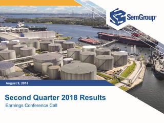 Second Quarter 2018 Results
Earnings Conference Call
August 9, 2018
 