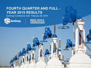 FOURTH QUARTER AND FULL -
YEAR 2015 RESULTS
Earnings Conference Call - February 26, 2016
 
