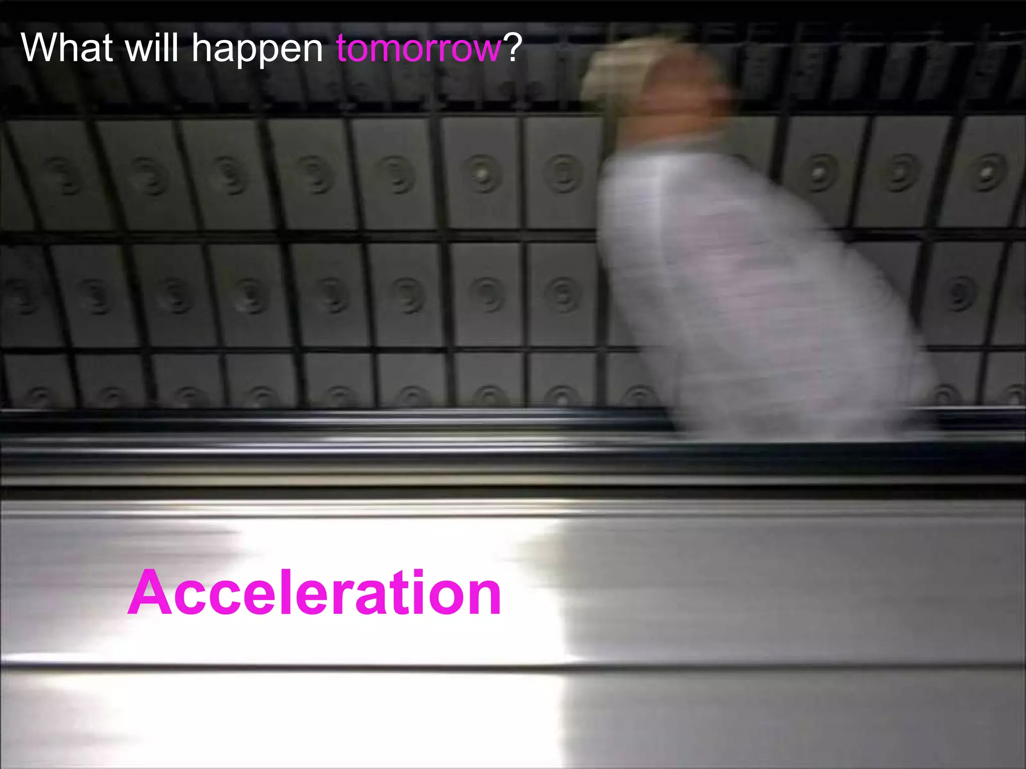 Acceleration What will happen   tomorrow ? 