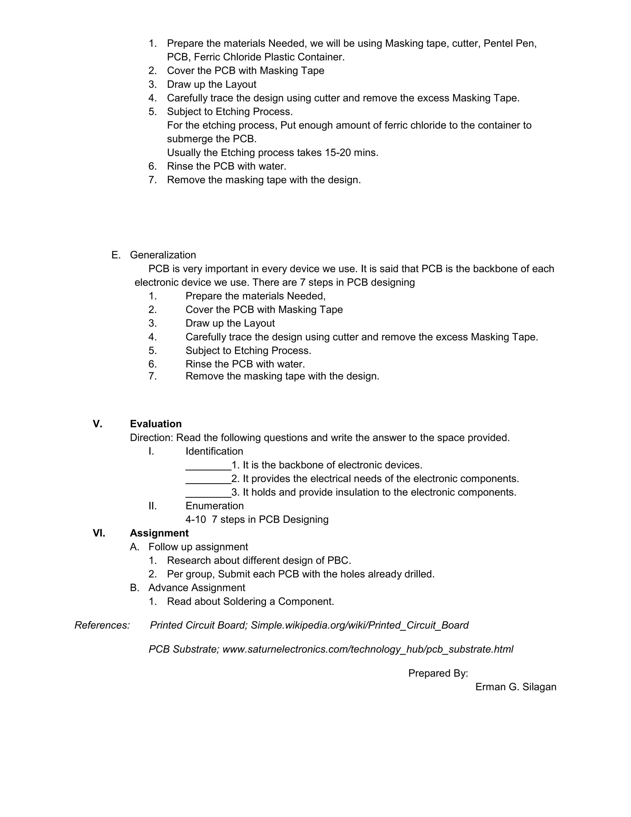 Sample Semi Detailed Lesson Plan in Digital Electronics - PCB Designing ...
