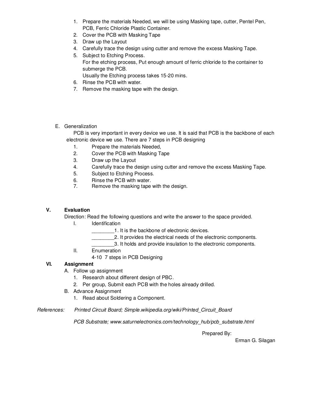 Sample Semi Detailed Lesson Plan in Digital Electronics PCB Designi…