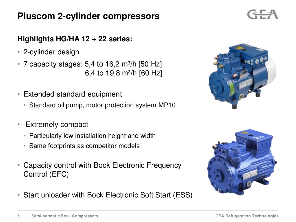 Semi hermetic bock compressors