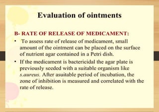 SEMI-SOLID DOSAGE FORMS gels and creams